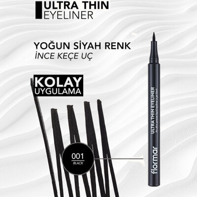 Flormar Ultra Thin Eyeliner Black - 3