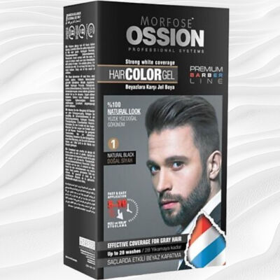 Ossion Premium Barber Erkek Saç Boyası Black - 1